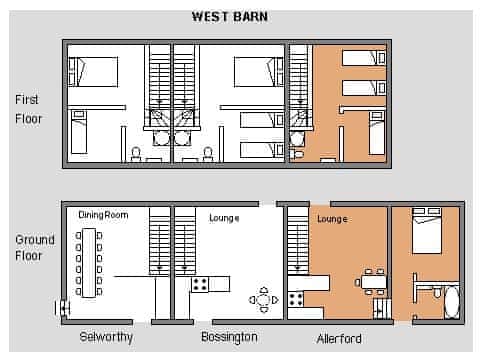 Floor plan | Allerford - Duddings Country Cottages, Timberscombe, near Minehead