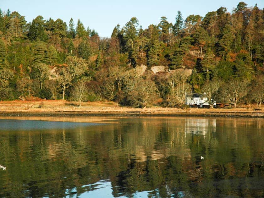 Autumn view from across the bay | Cliff Cottage, Port Appin