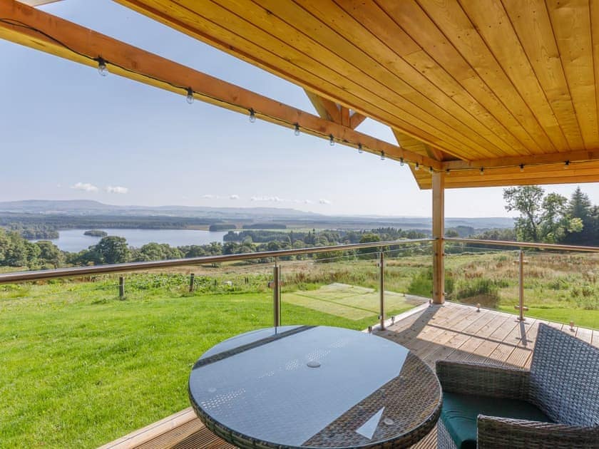View from the terrace | Gamekeepers Lodge - Lakeview Cottages at Mondhui, Port of Menteith