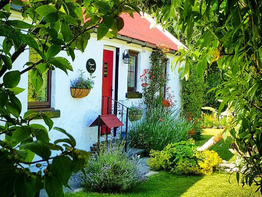 The front garden and entrance to the cottage | Haagwood Cottage, Kilberry, near Tarbert
