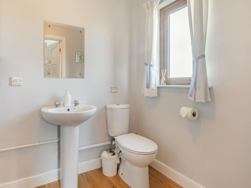 Bathroom | Cuckoo Hill Lodge, Rhayader