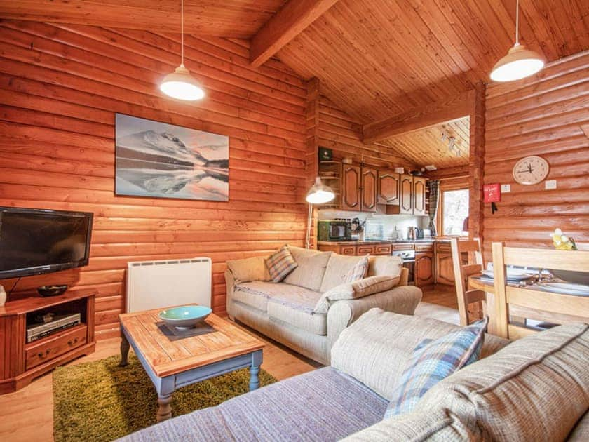 Living area | Lochside Log Cabin, Brora