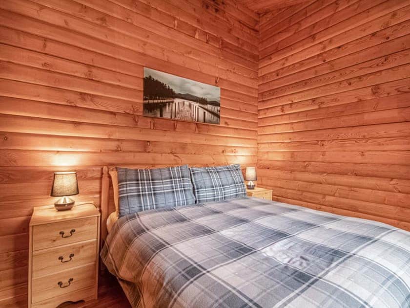 Double bedroom | Lochside Log Cabin, Brora