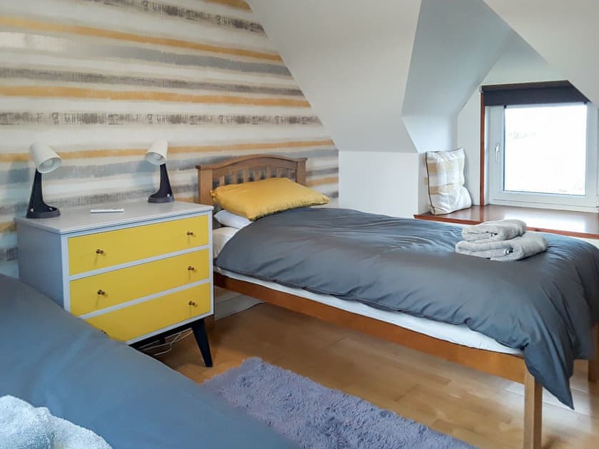 Twin bedroom | MacRury Cottage, Balemore, near All Outer Hebrides