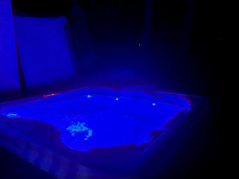 Hot tub at night | Moonlight Lodge, Swarland, near Alnwick