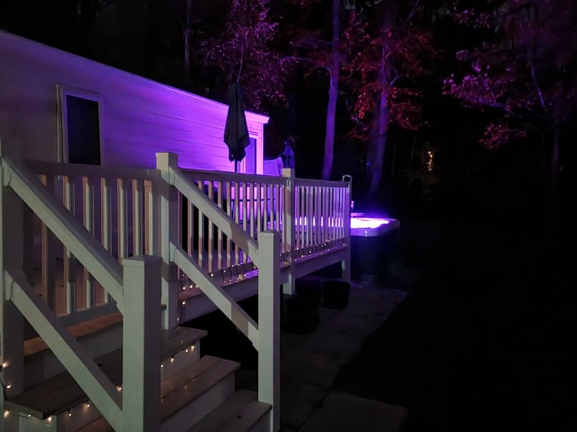 Exterior at night | Moonlight Lodge, Swarland, near Alnwick