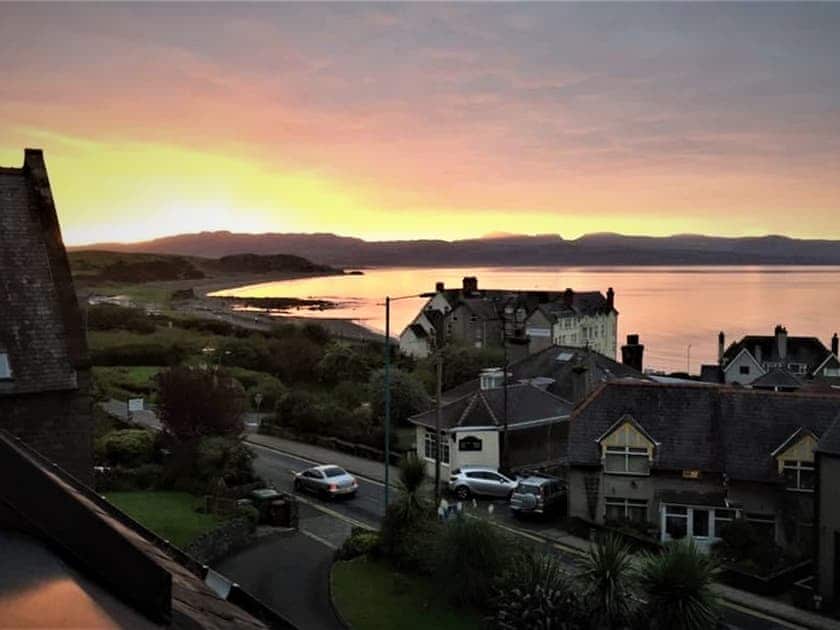 Early morning sunrise from window  | Waterwynch, Criccieth