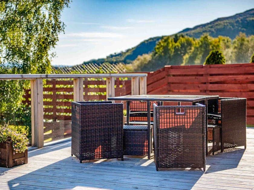 Sitting-out-area | Mountain View - Silverglades Holiday Homes, Aviemore