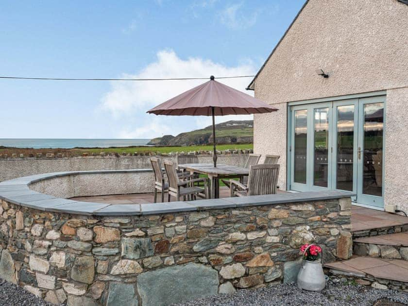 Patio | Stack View Cottage, Penrhos Feilw, near Trearddur Bay