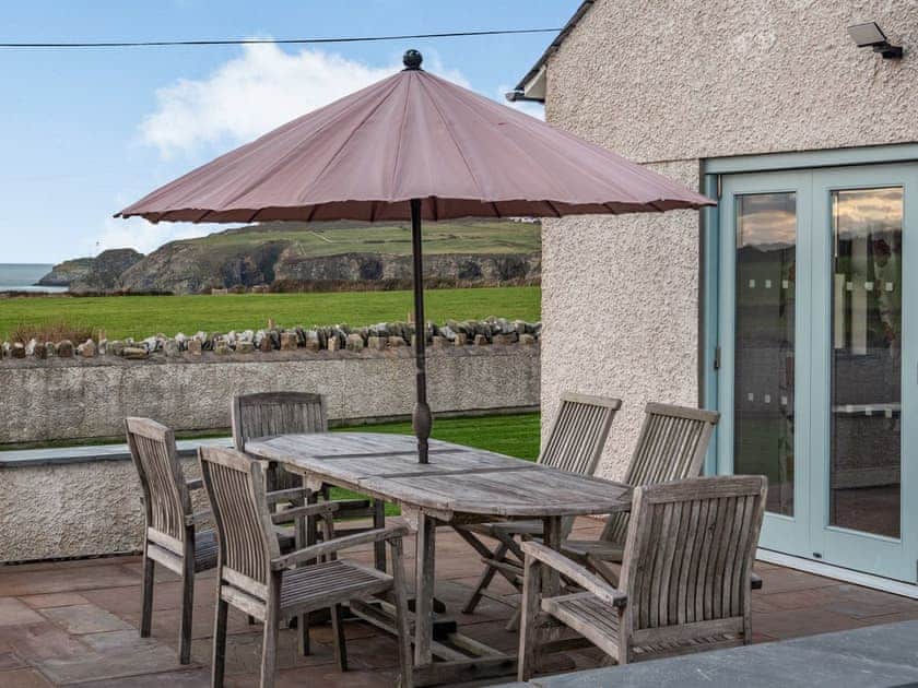 Patio | Stack View Cottage - Anglesey Seaviews, Penrhos Feilw, near Trearddur Bay