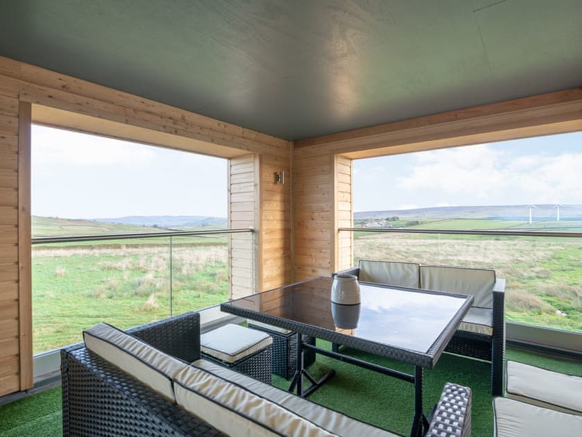 Balcony | Hazelgrove Lodge Barn, Laneshawbridge