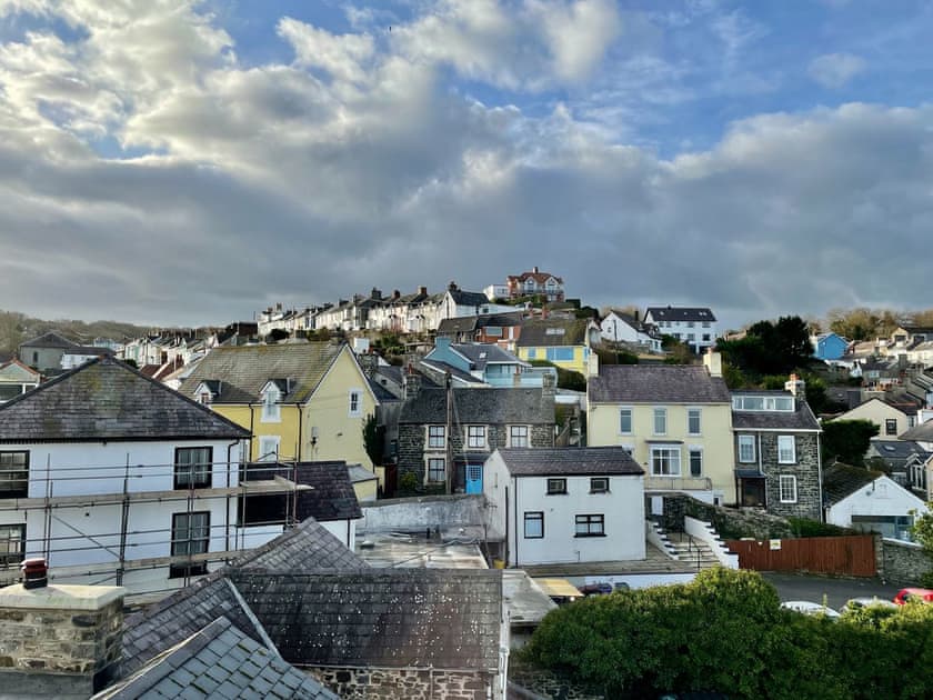 View towards the village from bedroom | Seascape, New Quay