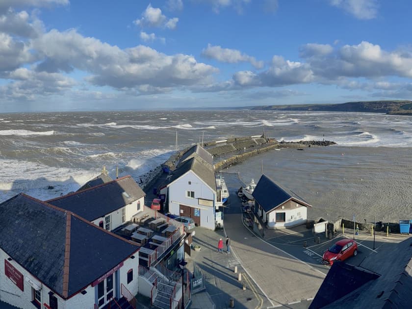 View over stormy seas | Seascape, New Quay