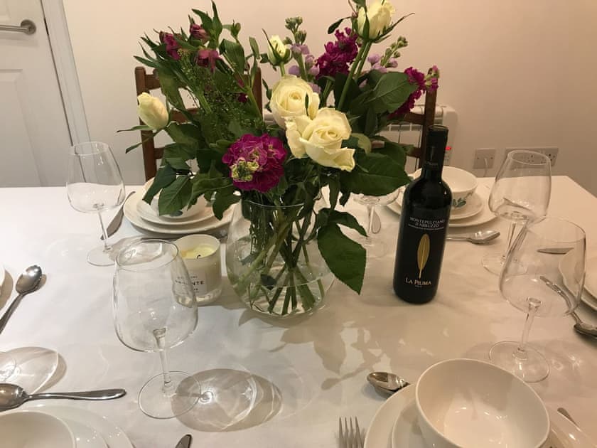 Dining Area-ready to dine | Clock Tower Cottage, Whitchurch