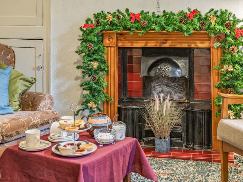 Living room with festive decoration | Number 4, Llandeilo