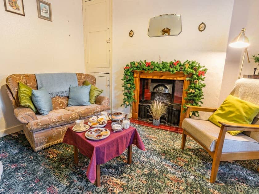 Living room with festive decoration | Number 4, Llandeilo