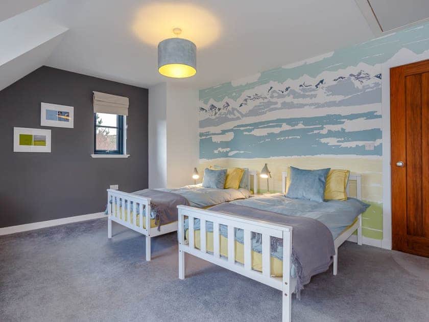 Twin bedroom | Cliff Cottage, Applecross, near Strathcarron