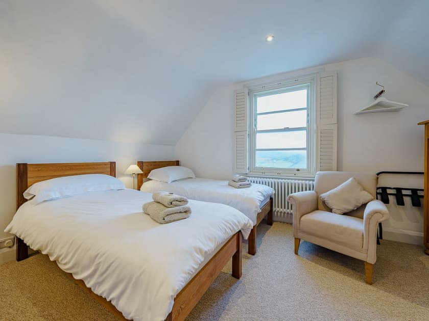 Twin bedroom | Ystwyth House, Borth, near Aberystwyth