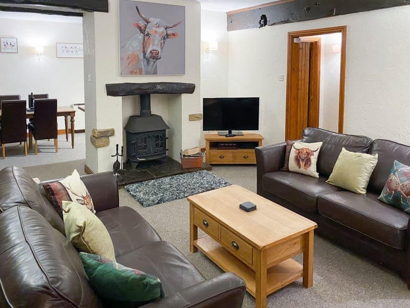 Welcoming living area with wood burner | Adagio - Craven Garth, Rosedale, near Pickering