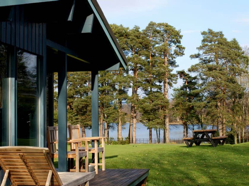 Veranda | Conifer Chalet 5 - Loch Monzievaid, Crieff