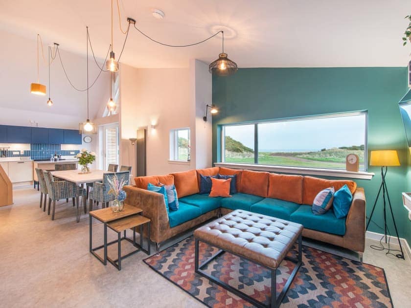 Open plan living space | Telfer One - Whitekirk Hill Lodges, North Berwick