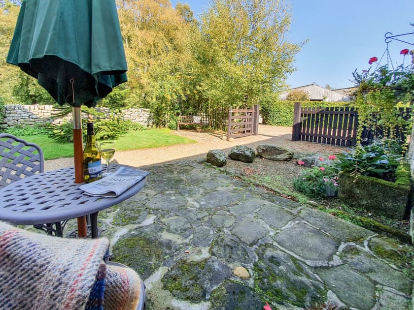 Patio | Curly Tail Cottage, Harwood Dale, near Scarborough