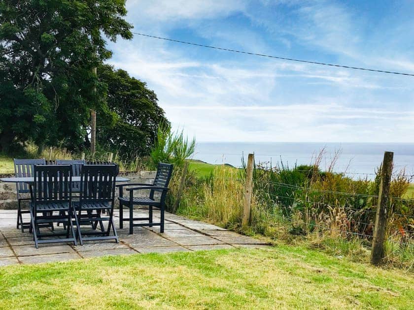 Sitting-out-area | Owl Cottage, Lothmore, Helmsdale