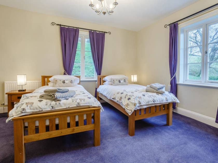 Twin bedroom | Old Upper Gwestydd, Newtown