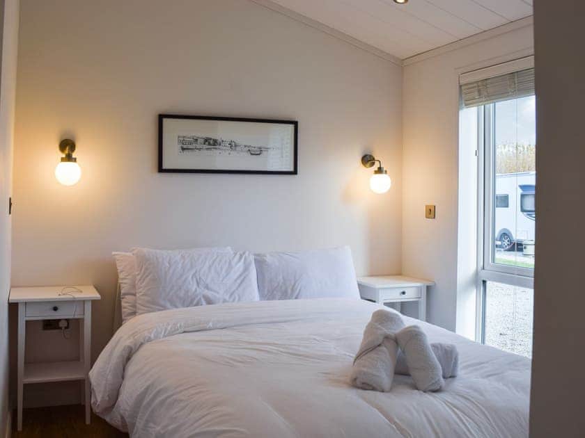 Typical double bedroom | The Caravan & Motorhome Club- Rachel’s Lodge - The Caravan & Motorhome Club, Truro