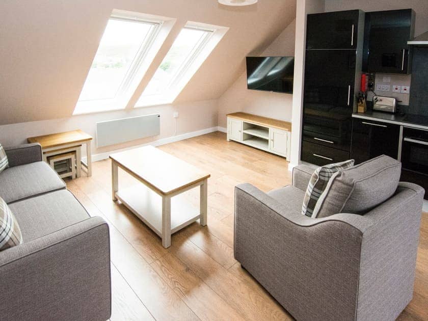 Open plan living space | West Voe - Nort Bode Apartments, Lerwick