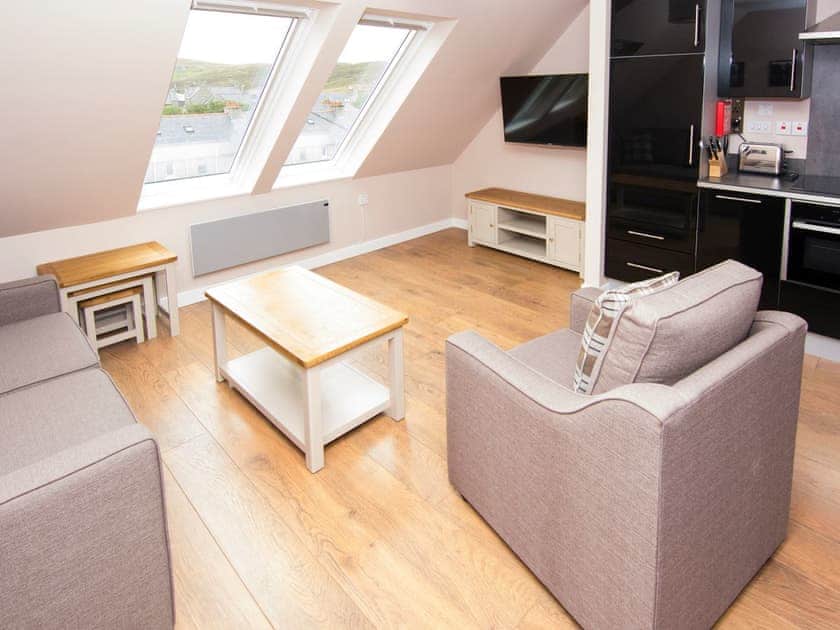 Open plan living space | West Voe - Nort Bode Apartments, Lerwick