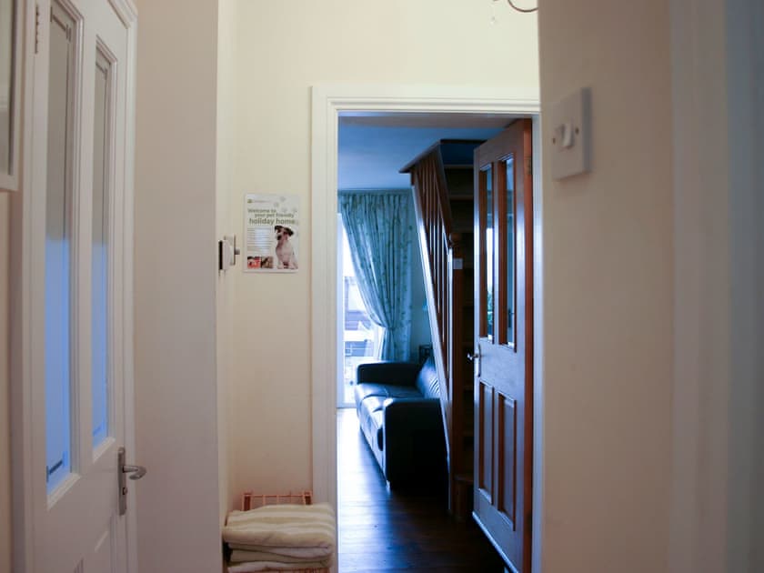 Hallway view into the living room | Woodside Cottage, Near Easington