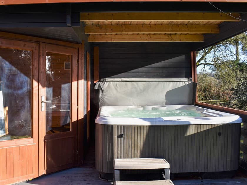 Hot tub | West Down Farmhouse, South Molton
