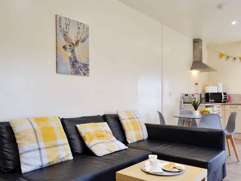 Open plan living space | The Sleeping Giant - Waterfall Country Park Apartments, Coelbren, near Neath