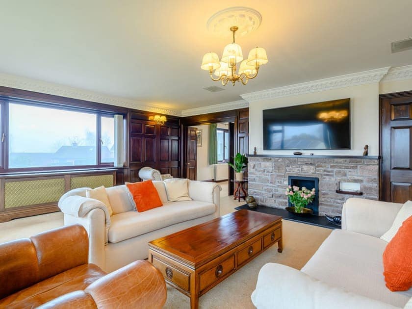 Living room | Orchard Lodge - Orchard Holidays, Woolaston, near Forest of Dean