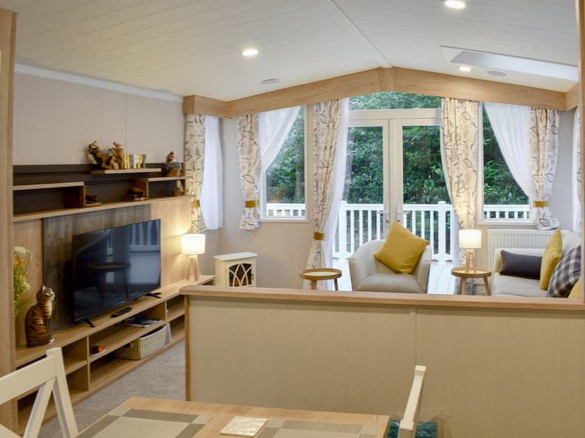 Living area | The Hollies Lodge, Prenteg, Porthmadog
