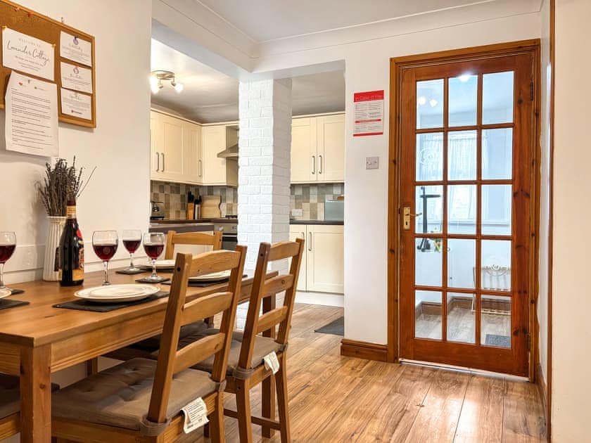 Well presented dining space and living room | Lavender Cottage, Keswick
