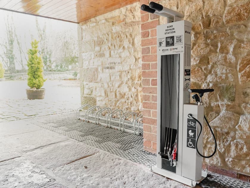 Bike repair station and pump | Alstonfield Cottage - Knockerdown Cottages, Carsington, near Ashbourne