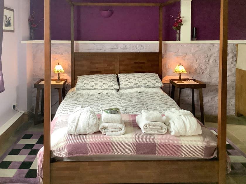 Four Poster bedroom | The Barn, Neenton, near Bridgnorth
