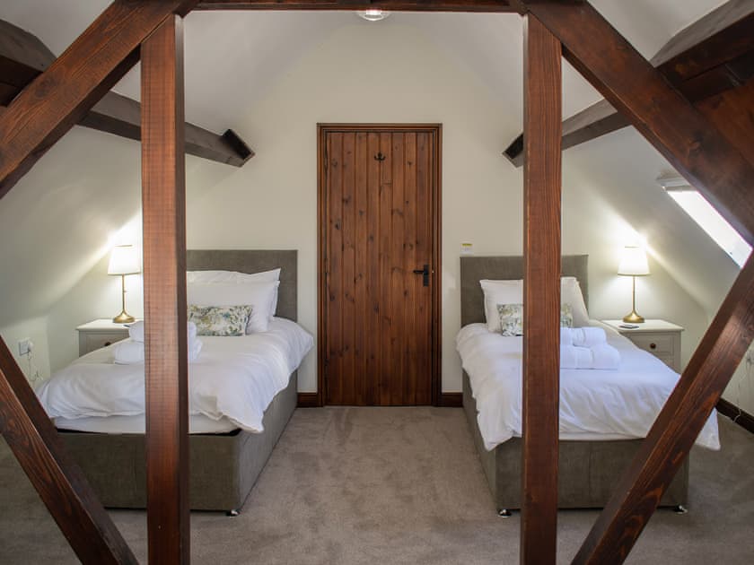 Family Bedroom 2 Twin Beds  | Whitehouse Farm Barn, Heathcote, near Hartington