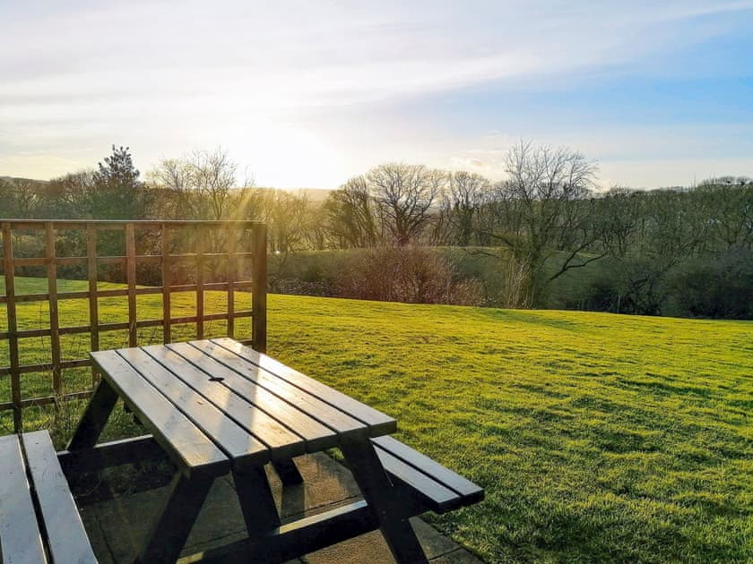 Patio area with picnic bench  | Keel Cottage, Whitby