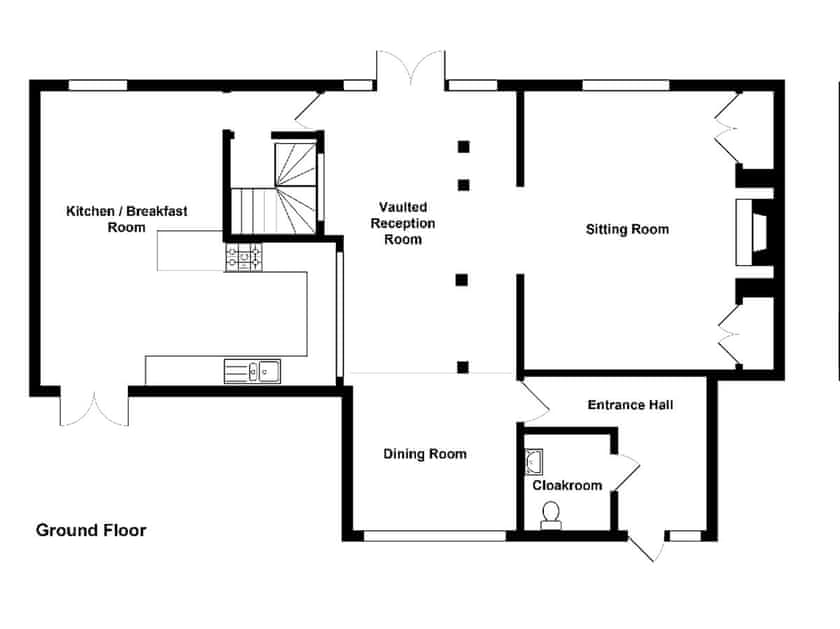 Floor plan | The Old Barn - Ash Cottages, Semer, near Hadleigh