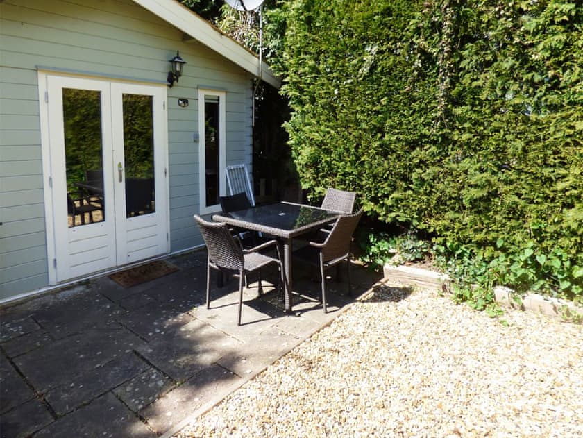Sitting-out-area | Pear Tree Cabin, Seend, near Devizes