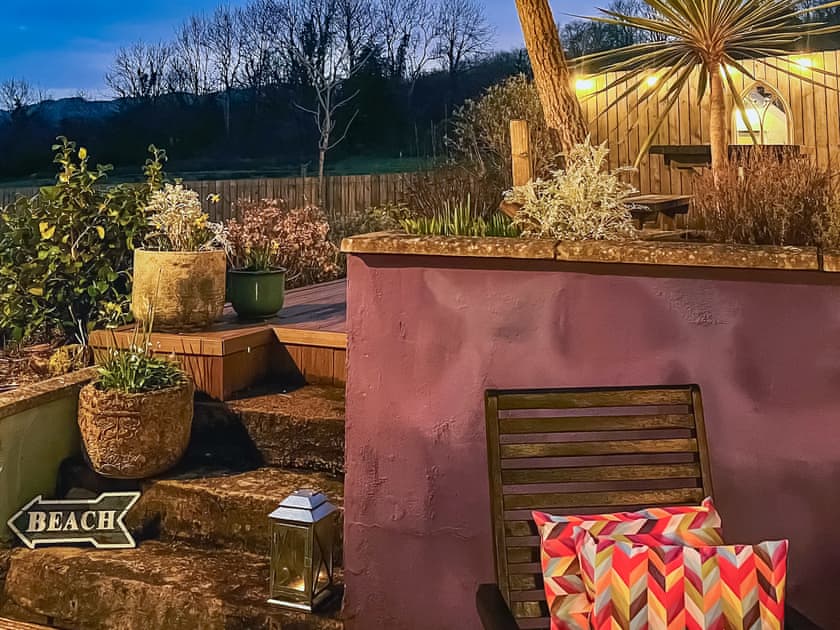 Peaceful sitting-out-area | 2 Northbank Cottages, Whiting Bay, Isle of Arran