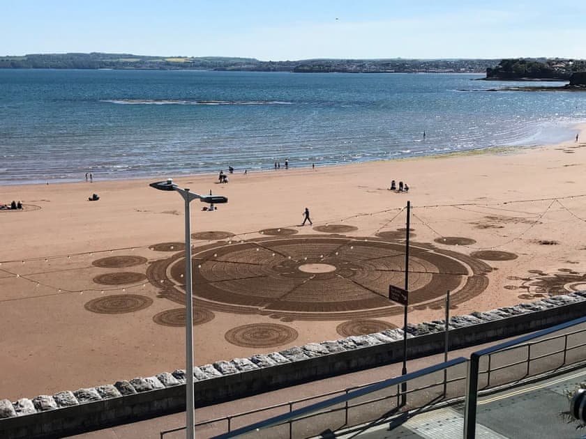 Sand artist viewed from the balcony | Bay View Abbey Sands, Torquay