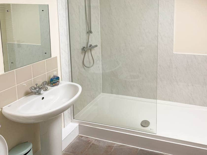 Shower room | Little Barn - Peniarth Bach Farm, Betws-Yn-Rhos, Conwy