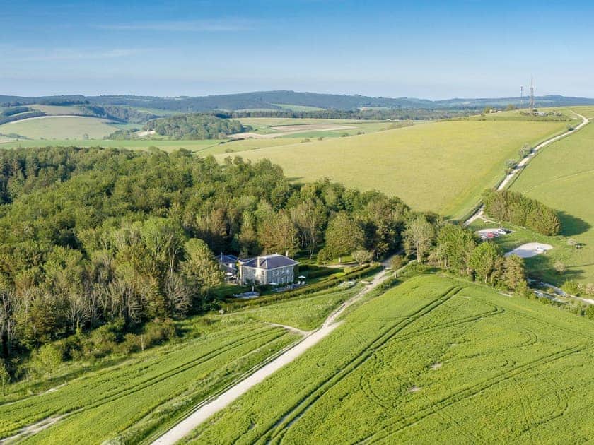 Aerial View | The Rubbing House, Goodwood, near Chichester