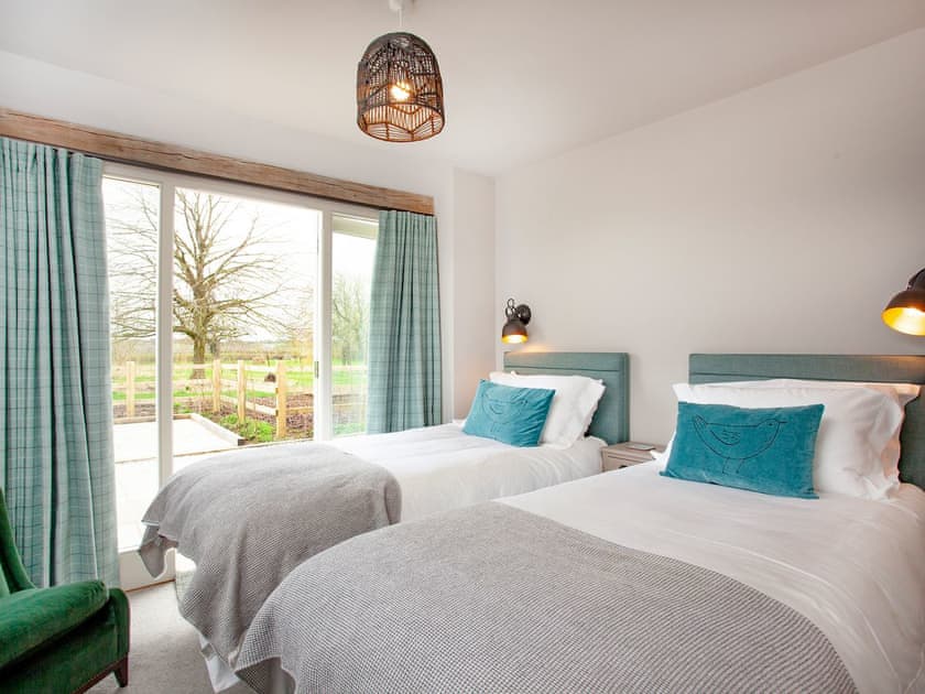 Twin bedroom | Old Farm Barn, Southwood, near Glastonbury