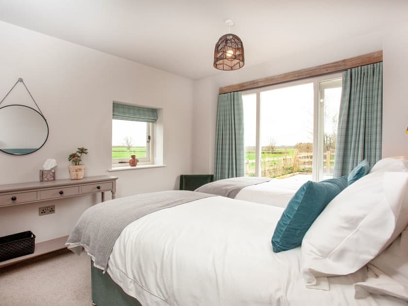 Twin bedroom | Old Farm Barn, Southwood, near Glastonbury