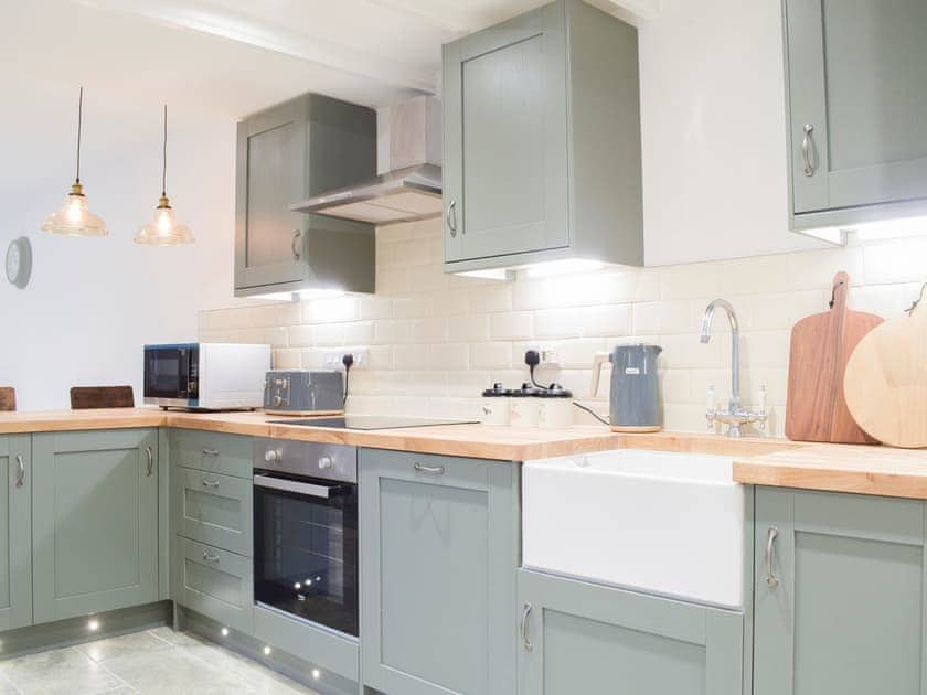Kitchen area | Middle Hanter - Acre Luxury Lodges, Stanner, near Kington